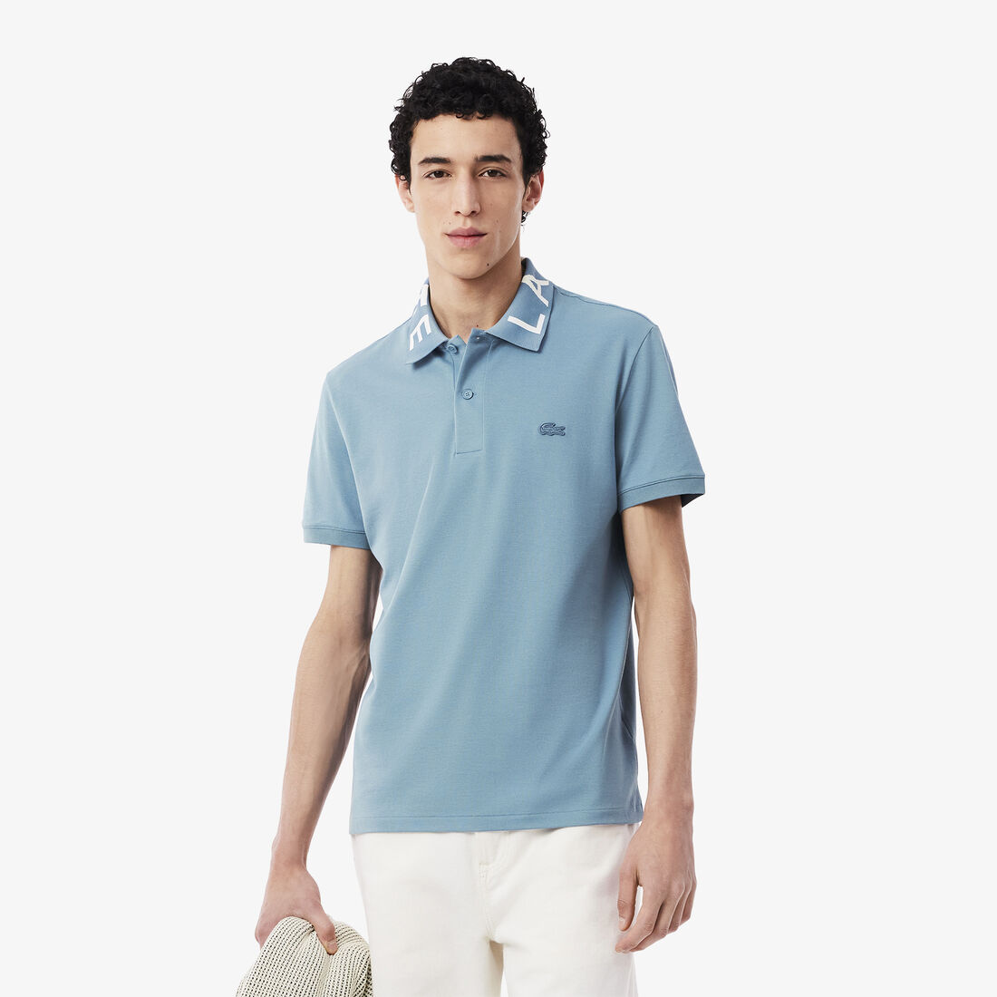 Slim Fit Jacquard Branded Polo Shirt